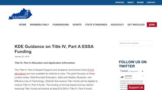 
                            8. KDE Guidance on Title IV, Part A ESSA Funding - KAHPERD