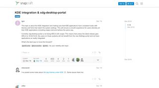 
                            9. KDE integration & xdg-desktop-portal - snapd - snapcraft.io