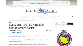 
                            1. KDE Media Portal provides easy access to video content | Kentucky ...