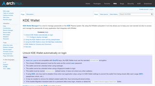 
                            2. KDE Wallet - ArchWiki