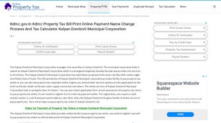 
                            5. kdmc.gov.in kdmc property tax bill print online payment ...