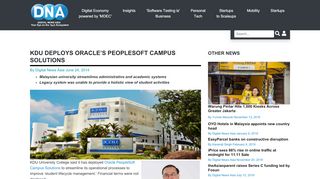 
                            5. KDU deploys Oracle's PeopleSoft campus solutions | Digital News Asia