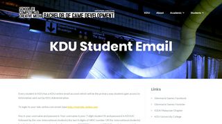 
                            2. KDU Student Email – KDU School of Computing & Creative Media