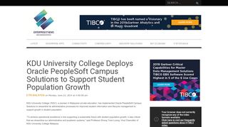 
                            6. KDU University College Deploys Oracle PeopleSoft Campus Solutions ...