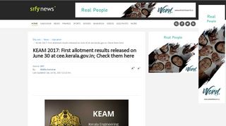 
                            9. KEAM 2017: First allotment results released on June 30 at