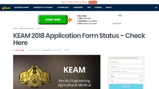 
                            8. KEAM 2018 Application Form Status - AglaSem Admission