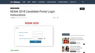 
                            6. KEAM 2018 Candidate Portal Login Instructions ...