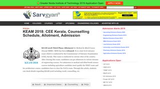 
                            9. KEAM 2018: CEE Kerala, Counselling Schedule, Allotment ...