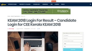 
                            3. KEAM 2018 Login For Result - Candidate Login for CEE …