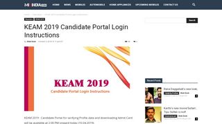 
                            3. KEAM 2019 Candidate Portal Login Instructions ...