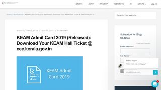 
                            5. KEAM Admit Card 2019 (Released): Download Your KEAM Hall Ticket ...