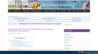 
                            6. KEAM Registration 2018 | KEAM Application Procedure Steps ...