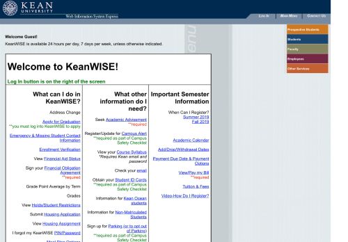 
                            1. Kean Web Information System Express