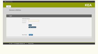 
                            4. KEAView - Kea Login Page