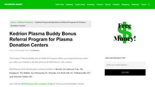 
                            9. Kedrion Plasma Buddy Bonus Referral Program