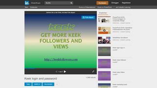 
                            8. Keek login and password - de.slideshare.net