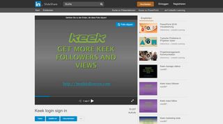 
                            7. Keek login sign in - de.slideshare.net