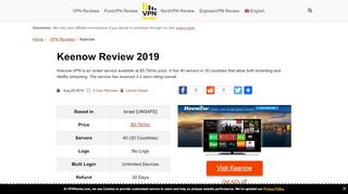 
                            5. Keenow Review 2019 – Good Performance, Bad Logging Policy