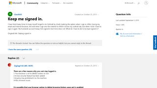 
                            9. Keep me signed in. - Microsoft Community