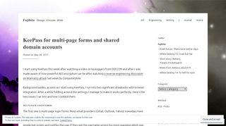 
                            2. KeePass for multi-page forms and shared domain accounts – Fujihita