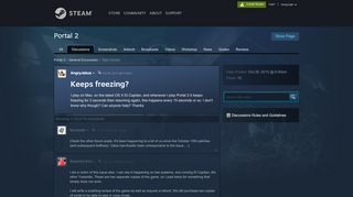 
                            1. Keeps freezing? :: Portal 2 General Discussions - Steam Community