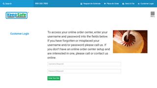 
                            9. KeepSafe, Inc : Customer Portal : Customer Login