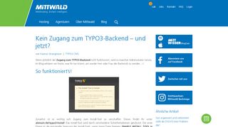 
                            9. Kein Zugang zum TYPO3-Backend – und jetzt? - mittwald.de