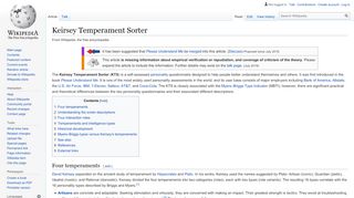 
                            4. Keirsey Temperament Sorter - Wikipedia