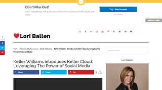 
                            4. Keller Williams introduces Keller Cloud, a Single Real Estate Platform