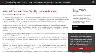 
                            7. Keller Williams Welcomes DocuSign to the Keller Cloud