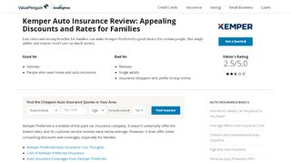 
                            8. Kemper Auto Insurance Review: Appealing Discounts and Rates for ...