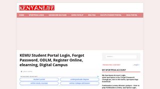 
                            7. KEMU Student Portal Login - Kenya Methodist University www.kemu ...