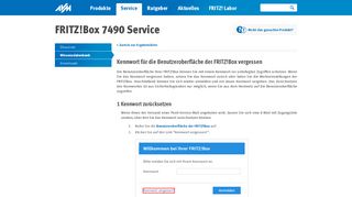 
                            4. Kennwort für die Benutzeroberfläche der FRITZ!Box ... - AVM