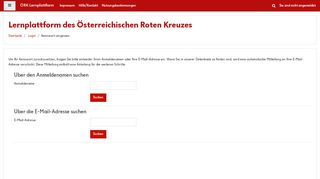 
                            8. Kennwort vergessen - kurse.roteskreuz.at