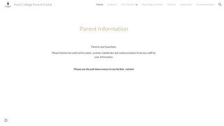 
                            9. Kent College Parent Portal - Google Sites