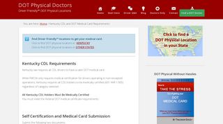 
                            5. Kentucky CDL and DOT Medical Card Requirements
