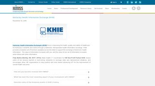 
                            4. Kentucky Health Information Exchange (KHIE) | HIMSS