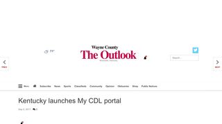 
                            8. Kentucky launches My CDL portal | Local News | wcoutlook.com
