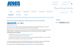 
                            7. Kentucky Online Gateway –New Portal to Access KASPER | KMA