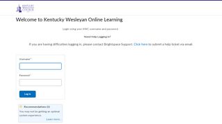 
                            3. Kentucky Wesleyan College: Login