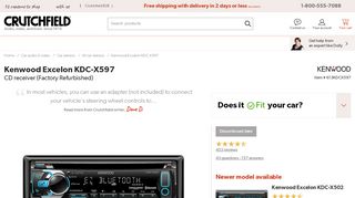 
                            9. Kenwood Excelon KDC-X597 CD receiver at Crutchfield