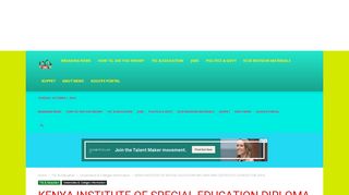 
                            5. kenya institute of special education diploma and certificate courses