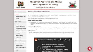 
                            4. Kenya Mining Cadastre Portal - Home - FlexiCadastre