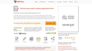 
                            9. Kenya Water Institute Application Form - Fill Online, Printable, Fillable ...