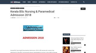 
                            6. Kerala BSc Nursing & Paramedical Admission 2018 ...