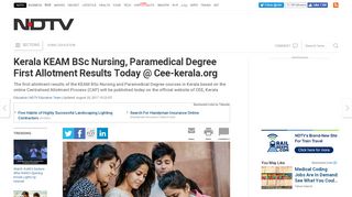 
                            7. Kerala KEAM BSc Nursing, Paramedical Degree First ...