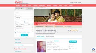 
                            6. Kerala Matrimony - No 1 Site For Matrimonial, Marriage & Shadi