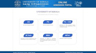 
                            4. Kerala University Admissions-2019