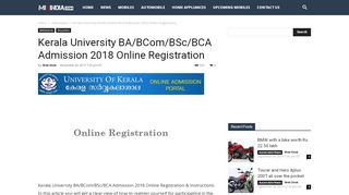 
                            8. Kerala University BA/BCom/BSc/BCA Admission 2018 Online ...