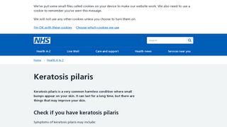 
                            7. Keratosis pilaris - NHS